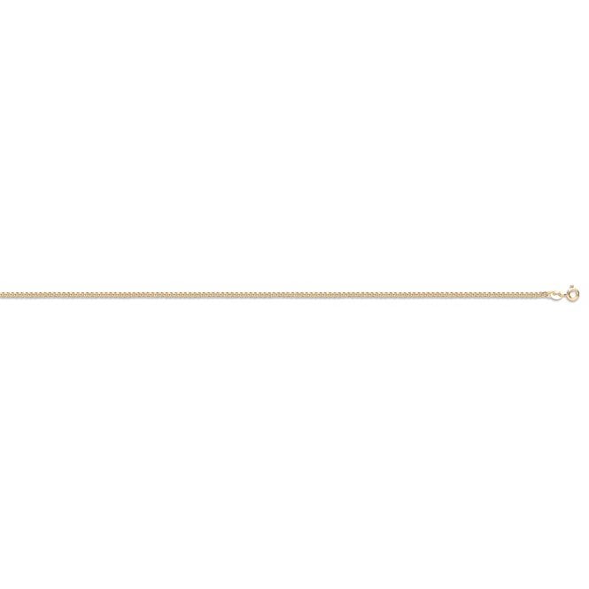 9ct Yellow Gold Curb Chain 2.2mm 16-24"