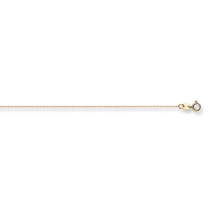9ct Yellow Gold Diamond Cut Trace Chain 0.8mm 20"