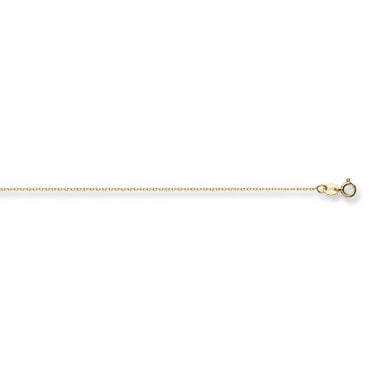 9ct Yellow Gold Diamond Cut Trace Chain 1mm 20