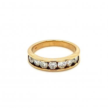 9ct Yellow Gold Diamond Half Eternity Ring 1.00ct