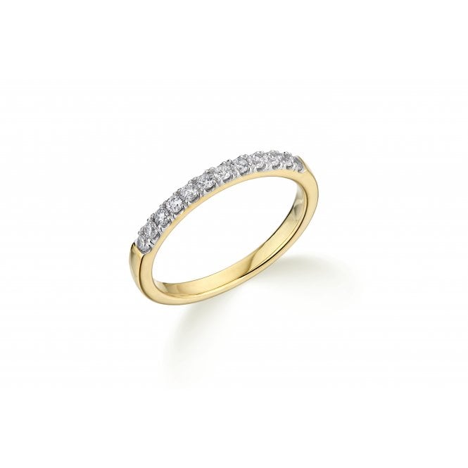 9ct Yellow Gold Diamond Half Eternity Ring
