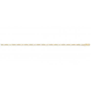 9ct Yellow Gold Figaro Link Anklet