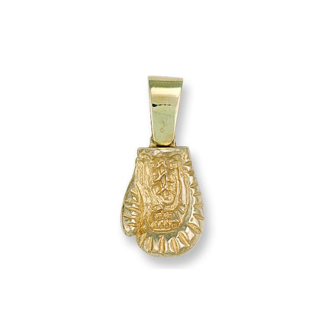 9ct Yellow Gold Large 31mm Solid Single Boxing Glove Pendant - 10g