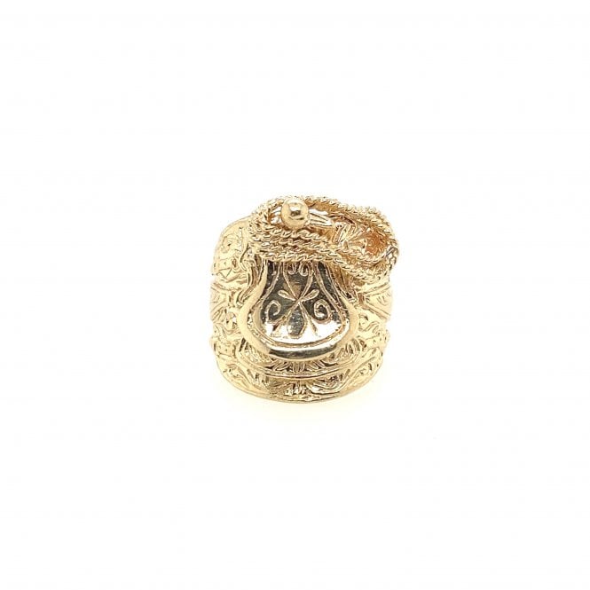 9ct Yellow Gold Men's Large Saddle Ring - 30mm - Size Z