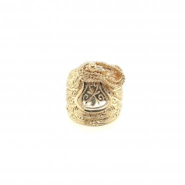 9ct Yellow Gold Men's Large Saddle Ring - 30mm - Size Z