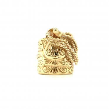 9ct Yellow Gold Mens Traditional Saddle Ring