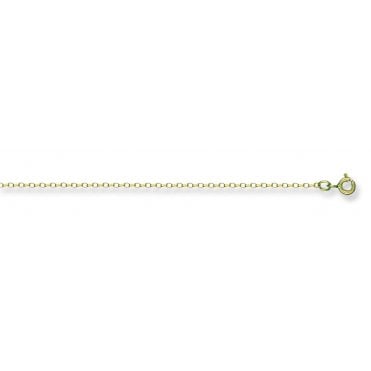 9ct Yellow Gold Open Diamond Cut Belcher Chain 1mm 20