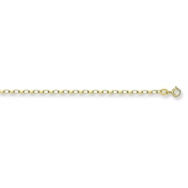 9ct Yellow Gold Open Diamond Cut Belcher Chain 3mm 20