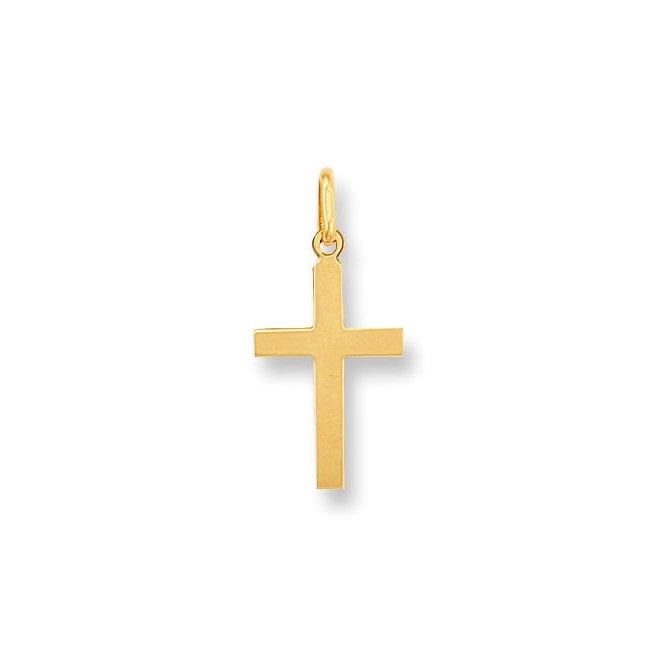 9ct Yellow Gold Plain Cross Pendant