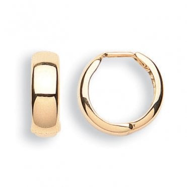 9ct Yellow Gold Polished Huggies Hoop Earrings View on frontendReturn to Products