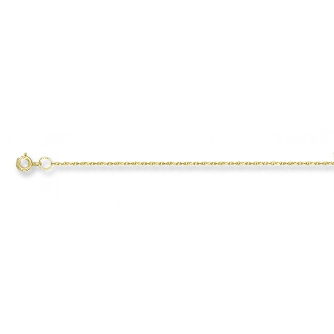 9ct Yellow Gold Prince of Wales Chain 1mm 18"