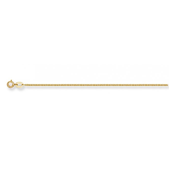 9ct Yellow Gold Singapore Chain 1.2mm 18"