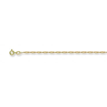9ct Yellow Gold Singapore Chain 1.5mm 20