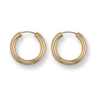 9ct Yellow Gold Small Tube Earrings