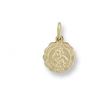 9ct Yellow Gold St Christopher Pendant