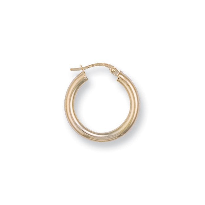 9ct Yellow Gold Tube Hoop Earrings