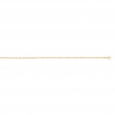 9ct Yellow Gold Twist Chain 2mm 20
