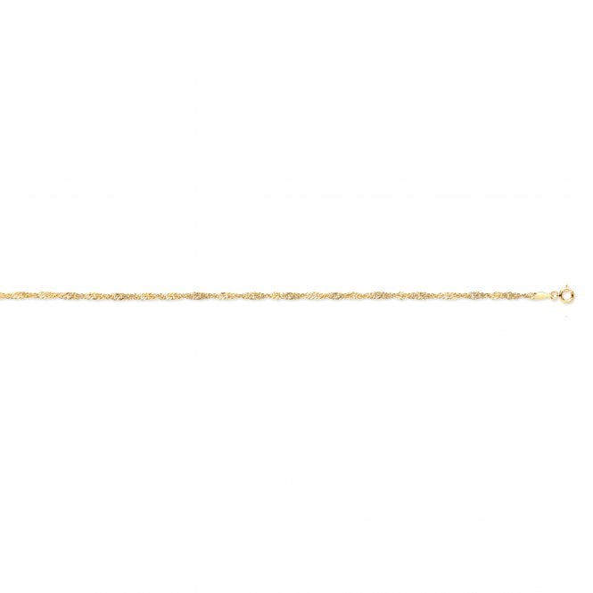 9ct Yellow Gold Twist Chain 2.3mm 20"