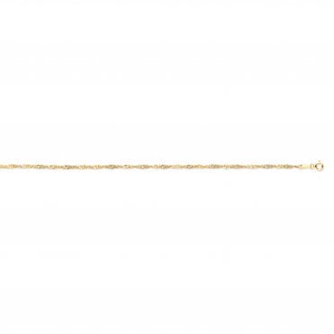9ct Yellow Gold Twist Chain 3mm 20