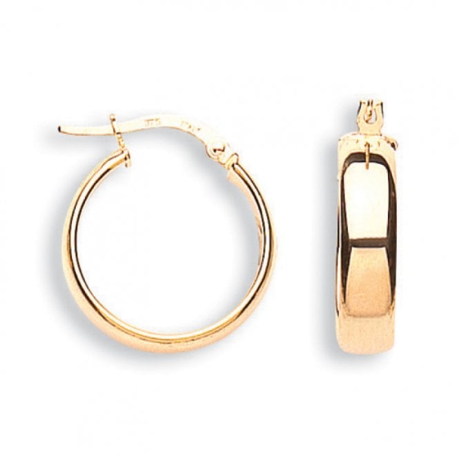 9ct Yellow Tube Hoops Earrings