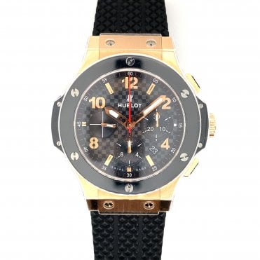 Big Bang 18ct Rose Gold & Ceramic Chronograph Watch - 301.PB.131.RX