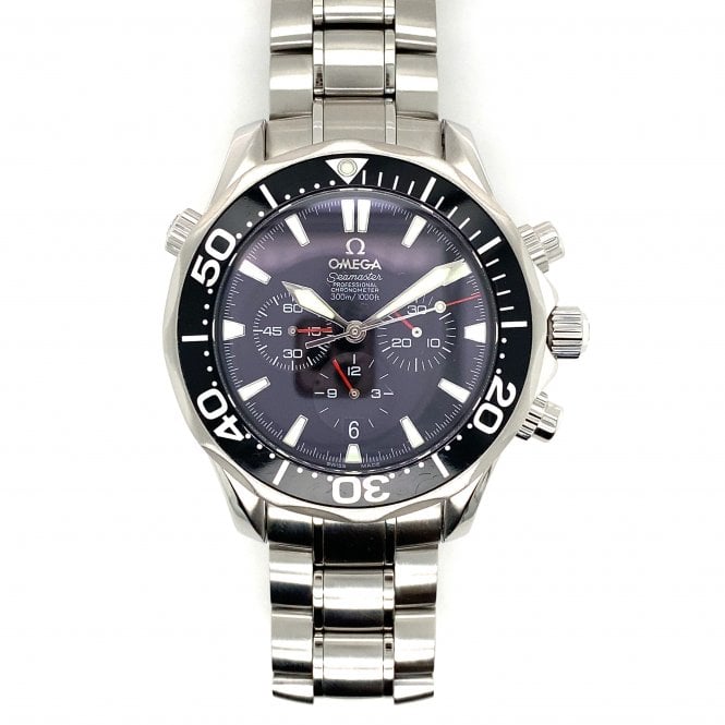 Omega Seamaster Professional Automatic Mens Watch - Black Dial - 2594.52.00 - 2005
