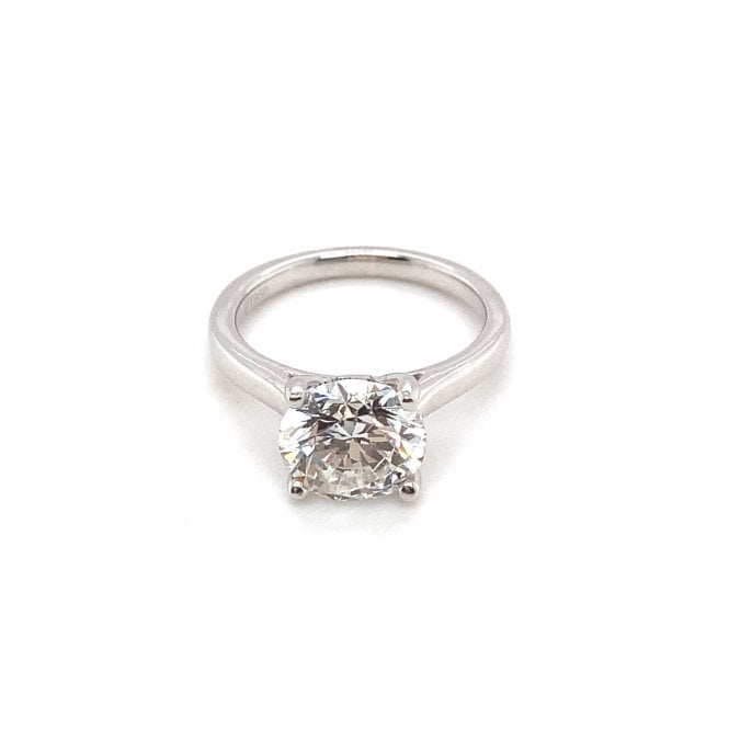 Platinum Brilliant Cut Lab Grown Diamond Solitaire Ring 3.00ct