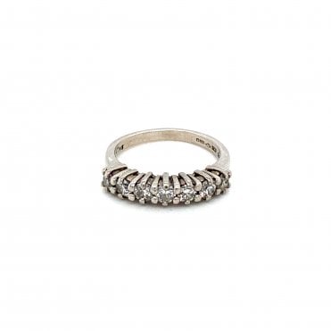 Platinum Diamond 7 Stone Half Eternity Ring