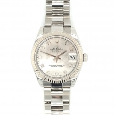 Pre-owned Rolex Datejust 31 - Mother Of Pearl Diamond Dial Ladies Watch - 178274 - 2006/07