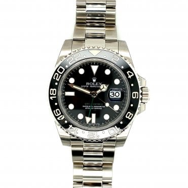 Pre-owned Rolex GMT Master II - Black Dial Date Watch - 116710LN - 2020