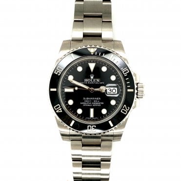 Pre-owned Rolex Submariner - Black Date Mens Watch - 116610LN - 2012