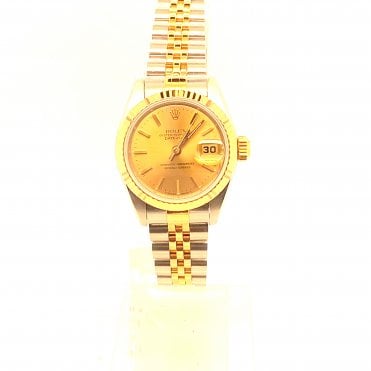 Pre-Owned Rolex Datejust Lady - Champagne Baton Dial - 69173 - 1995