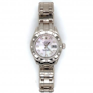 Datejust Lady Pearlmaster Watch - 18ct White Gold Diamond Dial/Bezel - 80319 - 2006