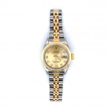 Datejust Lady Watch- Bi Metal Champagne Diamond Dial - 69173 - 1989