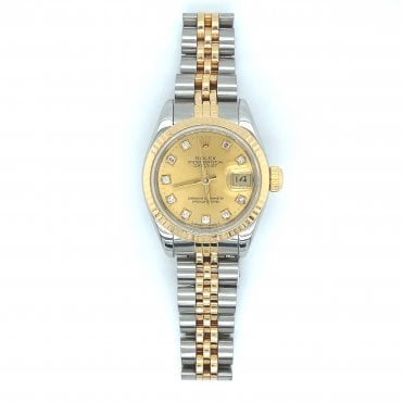 Datejust Lady Watch- Bi Metal Champagne Diamond Dial - 69173 - 1991