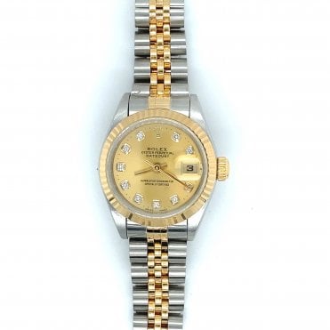 Pre-Owned Datejust Lady Bi-Metal Champagne Diamond Dial - 69173 - 1995