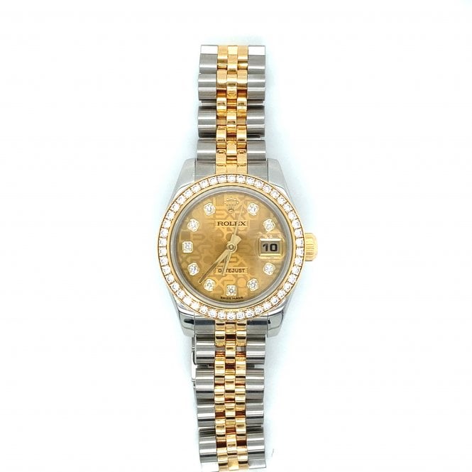 Pre-Owned Rolex Watches Pre-Owned Datejust Lady Bi-Metal Champagne Jubilee Diamond Dial - 179383 - 2012