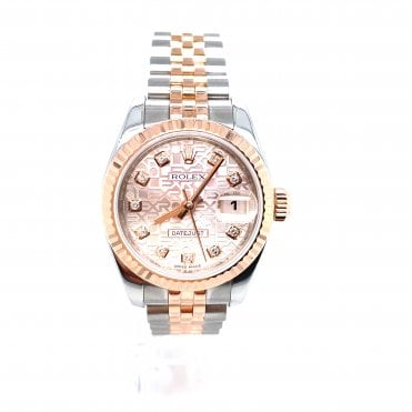 Pre-Owned Datejust Lady - Rose Anniversary Jubilee Diamond Dial Ladies Watch - 179171 - 2010
