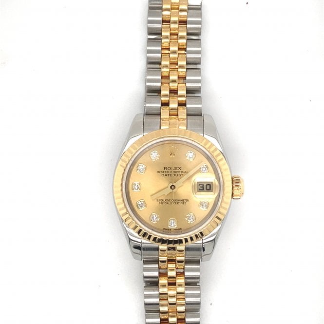 Pre-Owned Rolex Watches Pre-Owned Ladies BI Metal Rolex Datejust