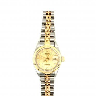 Pre-Owned Ladies Datejust  Bi-Metal Champagne Diamond Jubliee Dial - 69173 - 1995