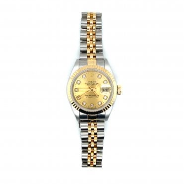 Pre-Owned Ladies Datejust Lady - Champagne Diamond Dial Watch - 79173 - 2000