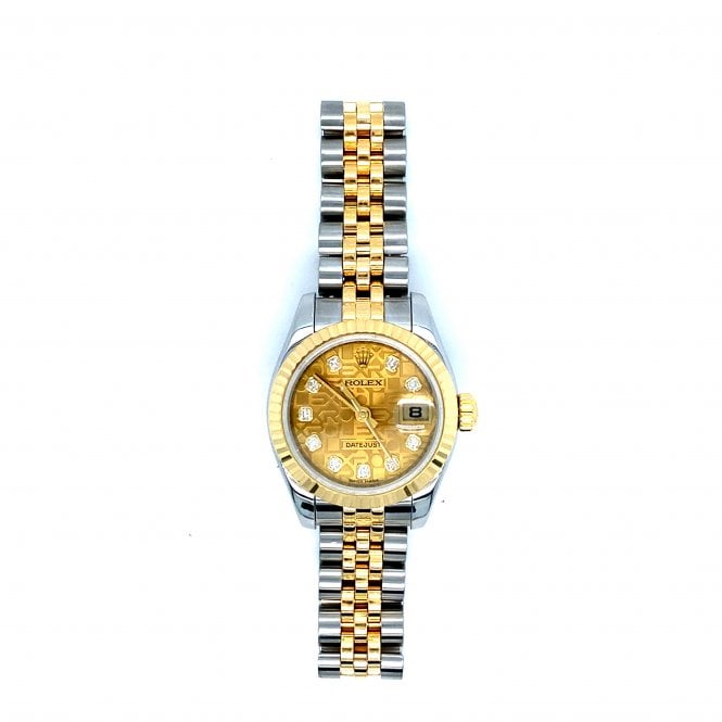 Pre-Owned Rolex Watches Pre-Owned Ladies Datejust Lady - Champagne Jubilee Diamond Dial Watch - 179173 - 2011
