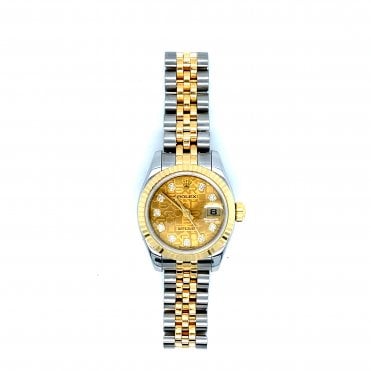 Pre-Owned Ladies Datejust Lady - Champagne Jubilee Diamond Dial Watch - 179173 - 2011