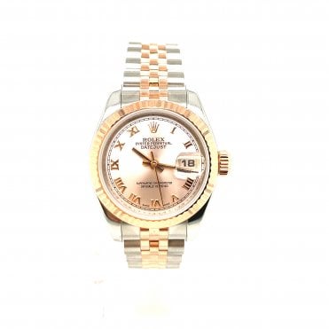 pre-owned Rolex Datejust Lady - Rose Arabic Dial Ladies Watch - 179171 - 2010