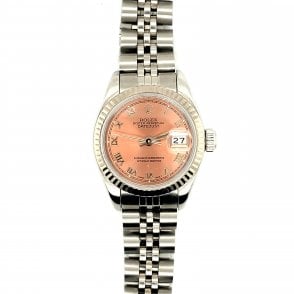Pre-owned Rolex Datejust - Salmon Roman Dial Ladies Watch - 69174 - 1991