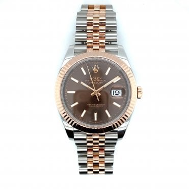 Pre-Owned Mens Rolex Datejust 41 - Chocolate Baton Dial - 126331 - 2019
