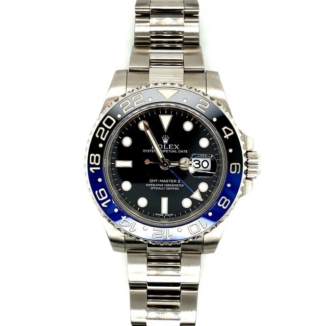 Pre-Owned Rolex Watches Pre-Owned Mens Rolex GMT Master II 'Batman' - Oyster Strap Watch - 116710BLNR - 2016