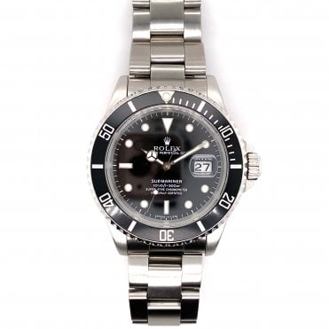 Pre-Owned Mens Rolex Submariner - Black Date Watch - 16610 - 1995