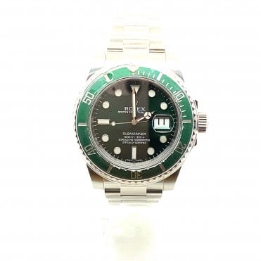 Pre-Owned Rolex Submariner 'Hulk' - Green Date Dial Mens Watch - 116610LV - 2014
