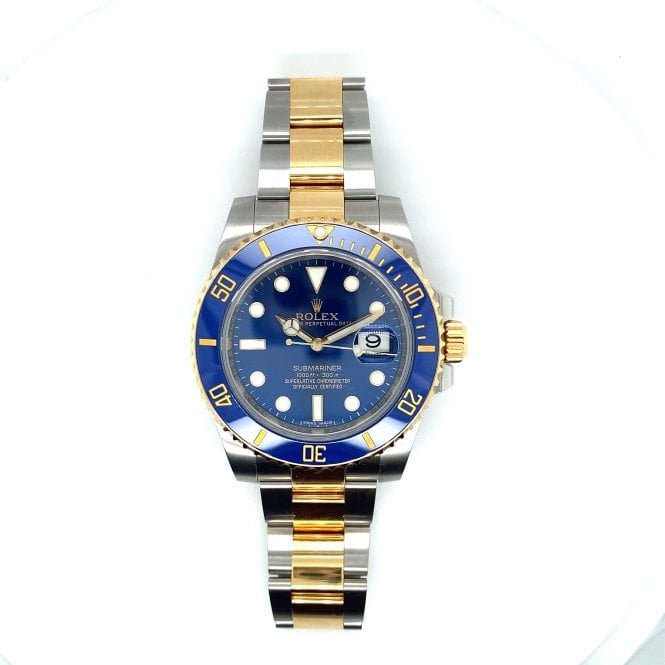 Pre-Owned Rolex Watches Pre-Owned Mens Submariner - Bi-Metal Blue Date Dial Watch - 116613LB - 2016